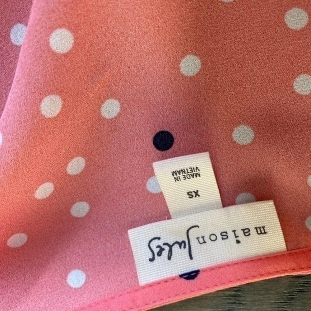 Maison Jules Pink Polka Dot Dress Size XS NWT - Picture 5 of 6